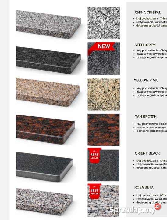 Granit marmur Parapety Bolesławiec