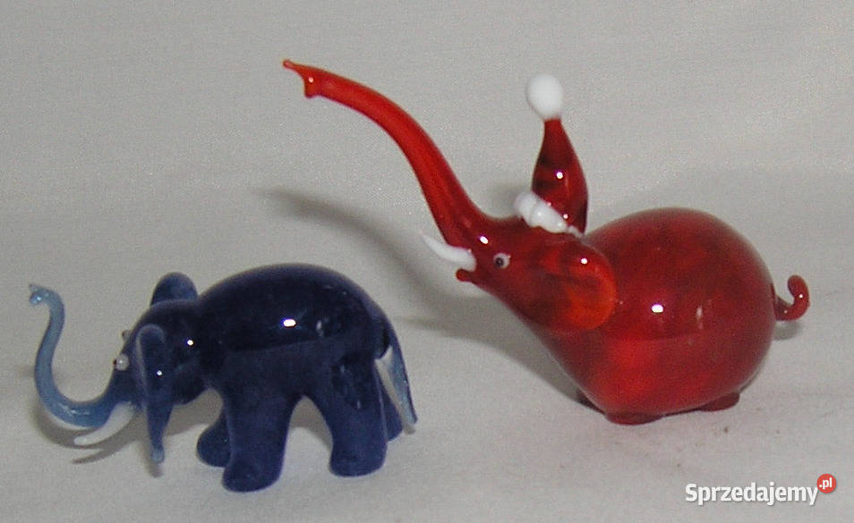figurki szklane słoniki rękodziełoMD Antyki, Sztuka, Kolekcje Bartków