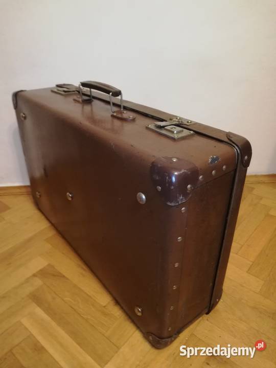 Stara tekturowa walizka lata 60te XX w