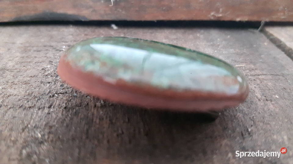 Broszka ceramiczna ze szkłem ręcznie wykonana Otwock