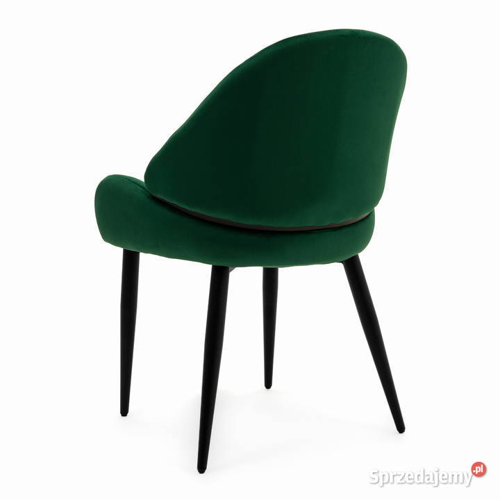 Krzesło Tapicerowane Bergamo Butelkowa Zieleń Krzesła wielkopolskie