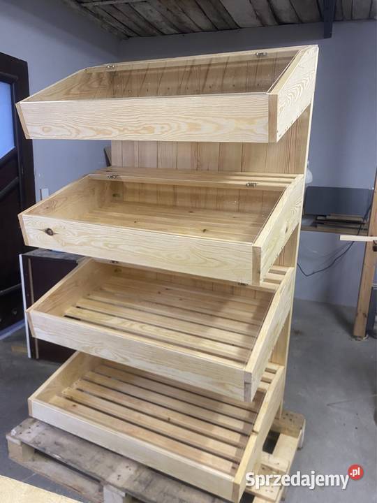 Regał drewniany na pieczywo piekarniczy pleksa Pieczywo sprzedam