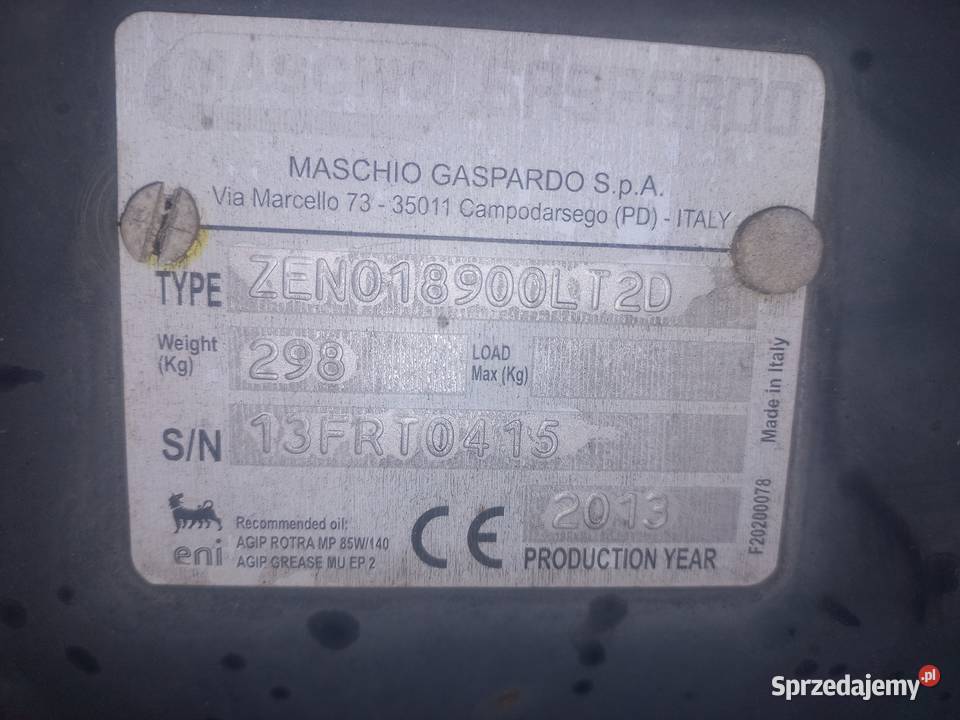 Rozsiewacz nawozu Maschio Gaspardo Zeno nieuszkodzony kujawsko-pomorskie