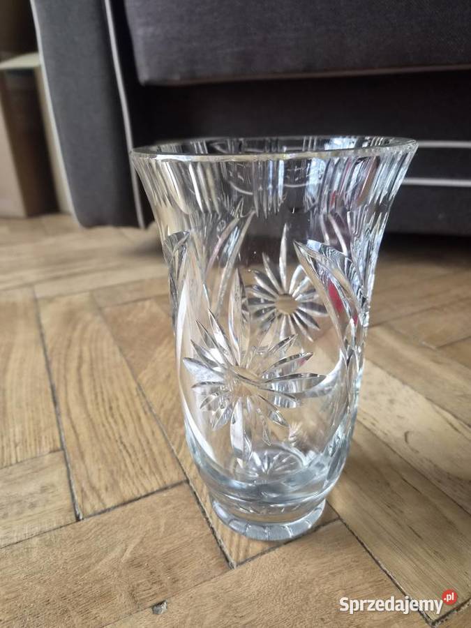 Kryształowy wazon z czasów PRL Łódź