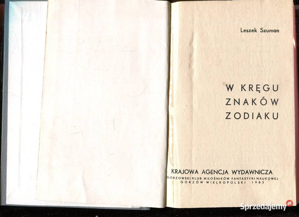 W kręgu znaków zodiaku Leszek Szuman Szczecin sprzedam