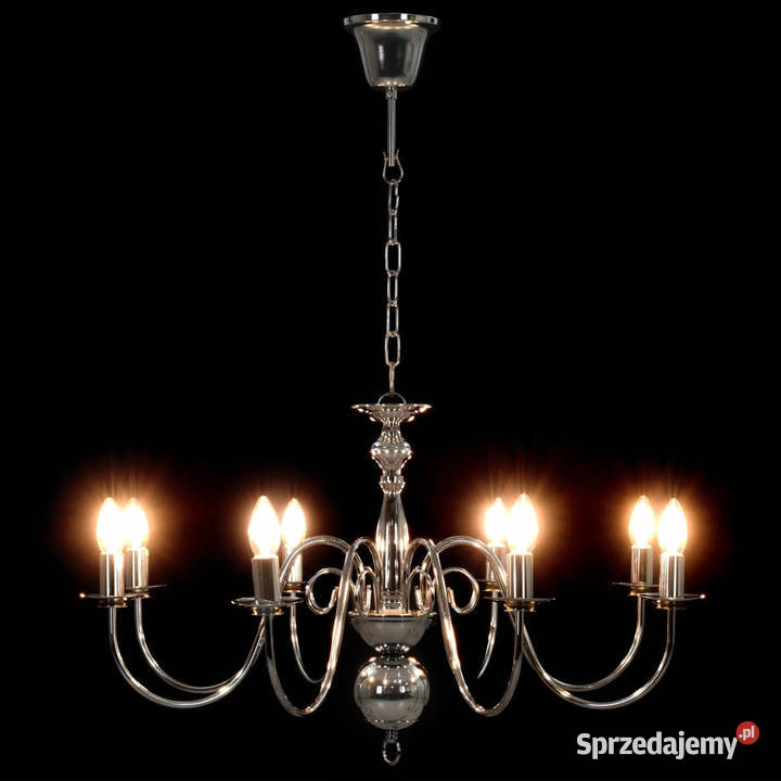 Żyrandol srebrny 8 żarówek E14 WM281618 Warszawa