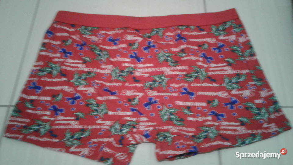 Bokserki nowe świąteczne kolor czerwony rozmiar Bielizna Łomża
