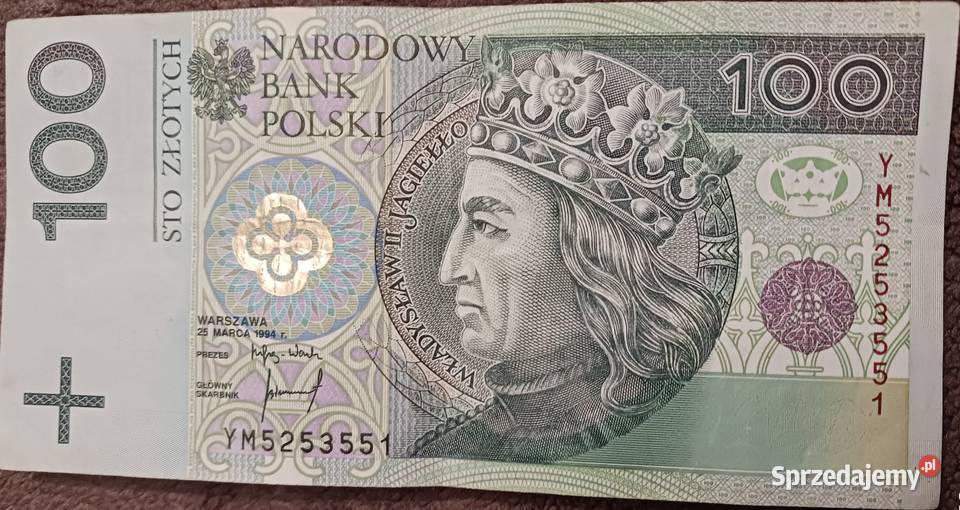 100 Władysław II Jagiełło Seria YM 1994 r