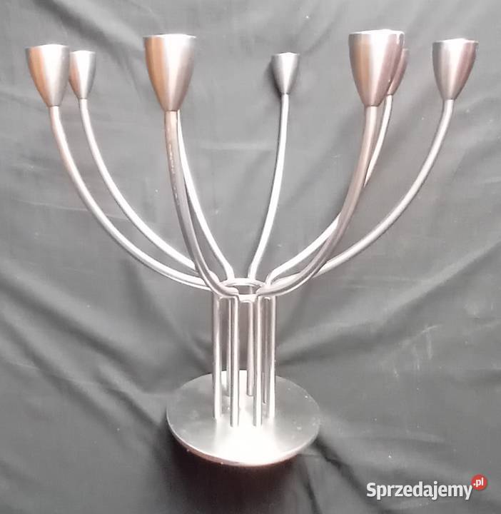 Świecznik kandelabr Vintage ośmioramienny Koźminek