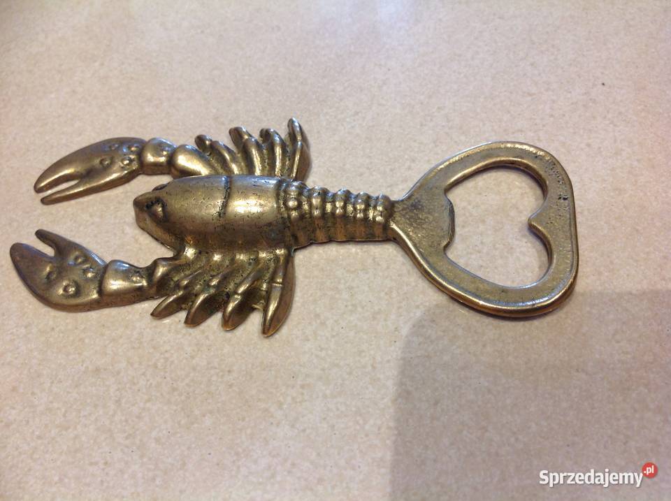 Stary Otwieracz Mosiężny Rak sygnowany Nowa Sól