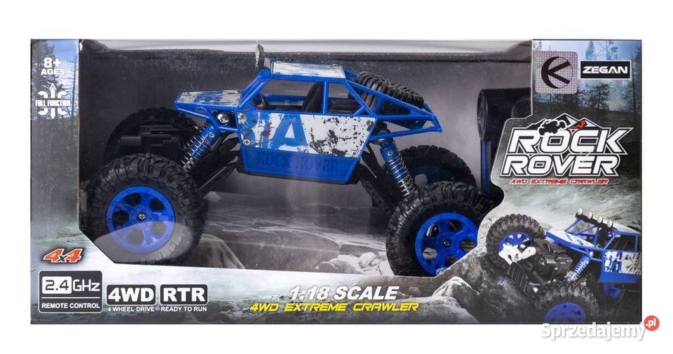 Duży Monster Truck zdalnie sterowany niebieski Samochody i pojazdy Poznań sprzedam