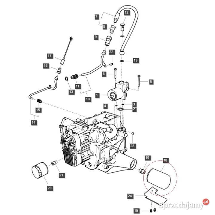 Filtr hydrauliki TRG823 LS Tractor 40195621 Filtry Tajęcina