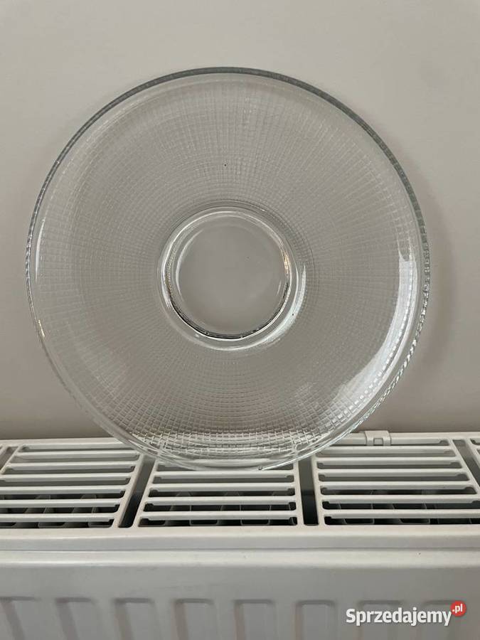 szklany talerz patera PRL Pruszcz Gdański