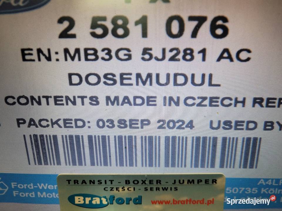 WTRYSKIWACZ ADBLUE FORD RANGER 2581076 Motoryzacja mazowieckie Radom