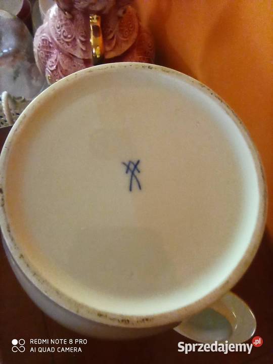 Wazon Amfora Urna Meissen Czerwony Smok Red