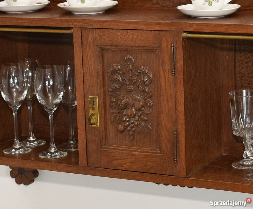 Stara dębowa półka szafka wisząca wysyłam Świdnica