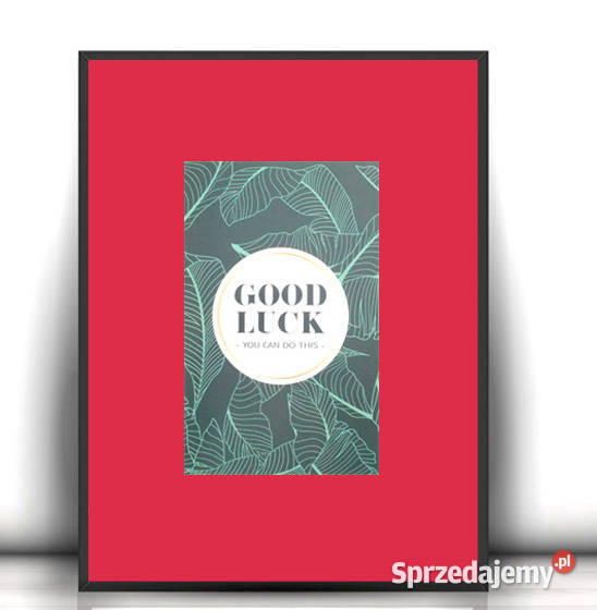 mały plakat z napisami good luck obraz A4 plakat opolskie Opole