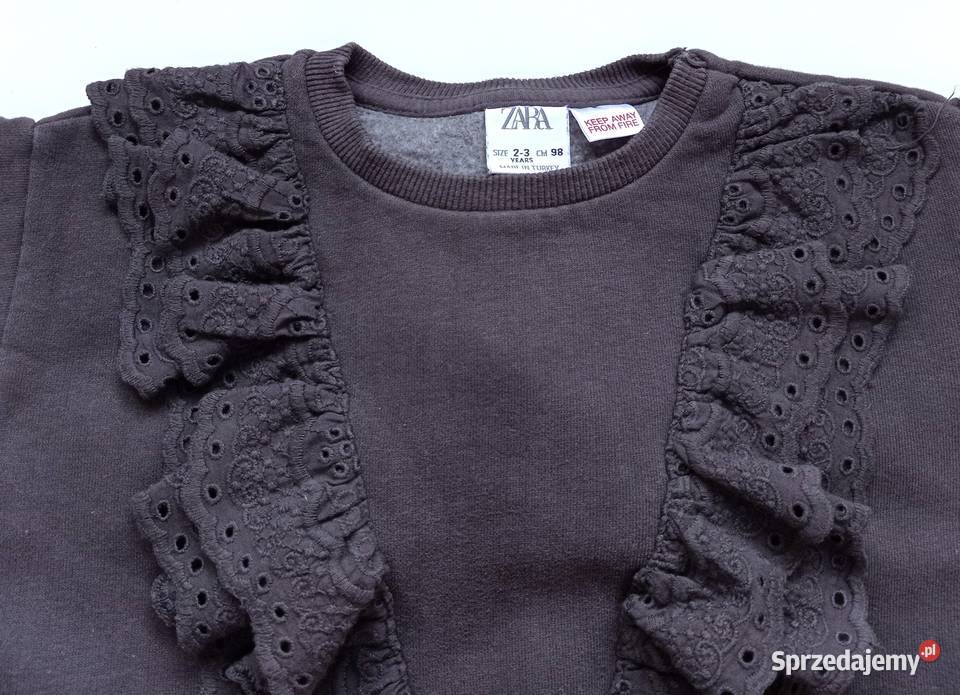 Bluza z flbankami z haftem angielskim Zara 98 Katowice