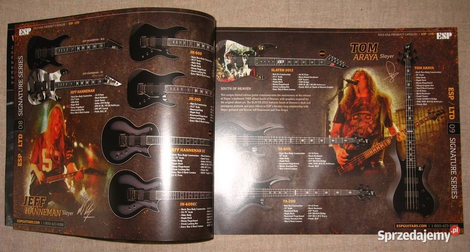 ESP LTD Guitars Basses 2012 USA Product Catalog Kępice sprzedam