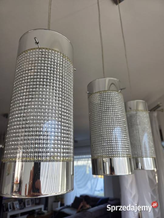 Lampa wisząca srebrna 3xE27 lubelskie Puławy