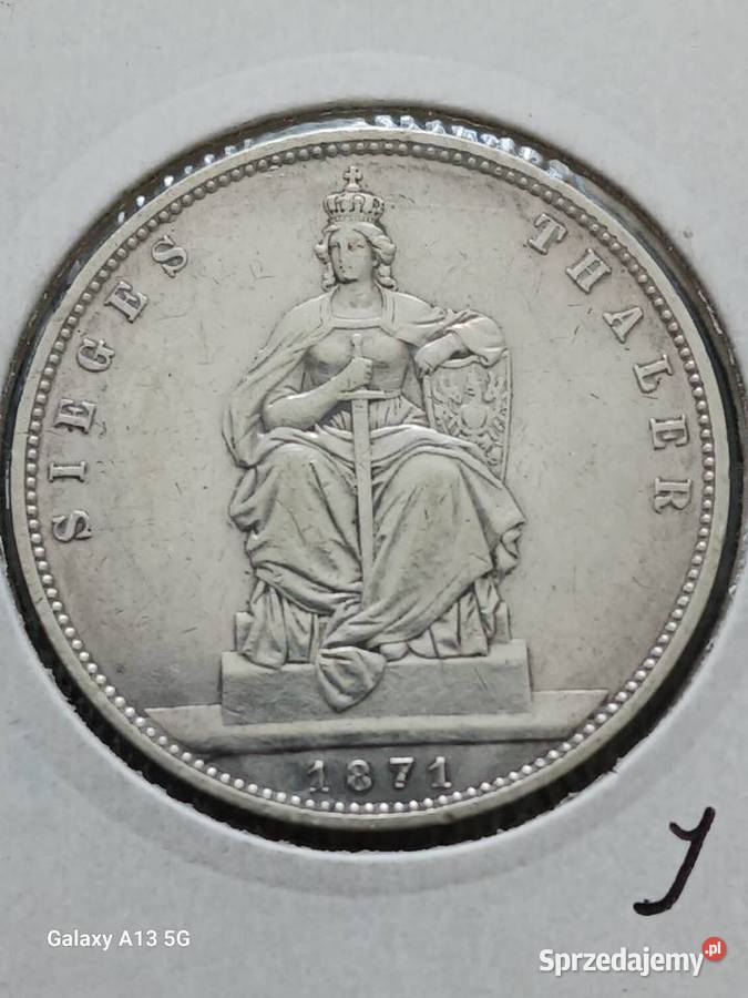 1 Talar Prusy 1871 r Wilhelm I men A Konin
