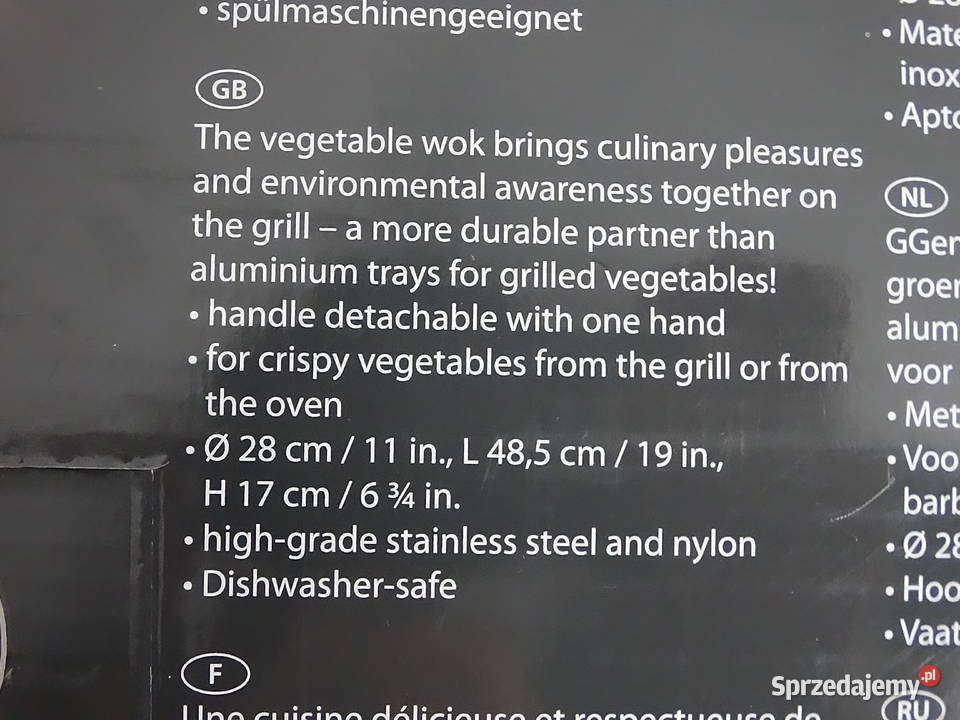 Wok do grillowania warzyw GEFU BBQ stal Biłgoraj sprzedam