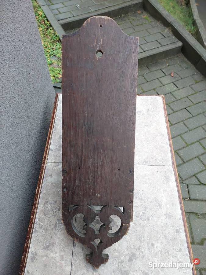 Stara rzeźbiona półka drewniana kwietnik Tczew