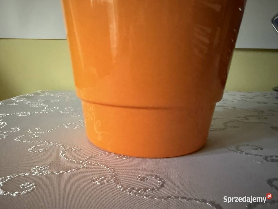 Donica Pomarańczowa Ceramiczna Dekoracyjna i śląskie Czerwionka-Leszczyny sprzedam