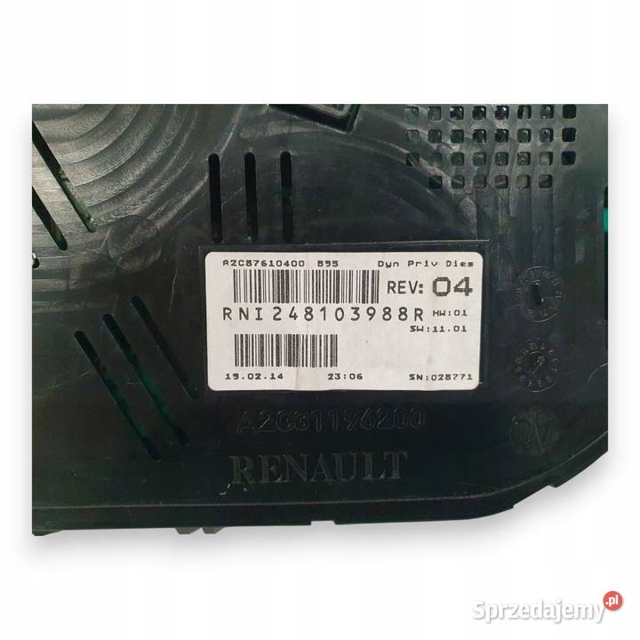 LICZNIK ZEGARY 248103988R Renault Megane III 15 osobowe Chełm