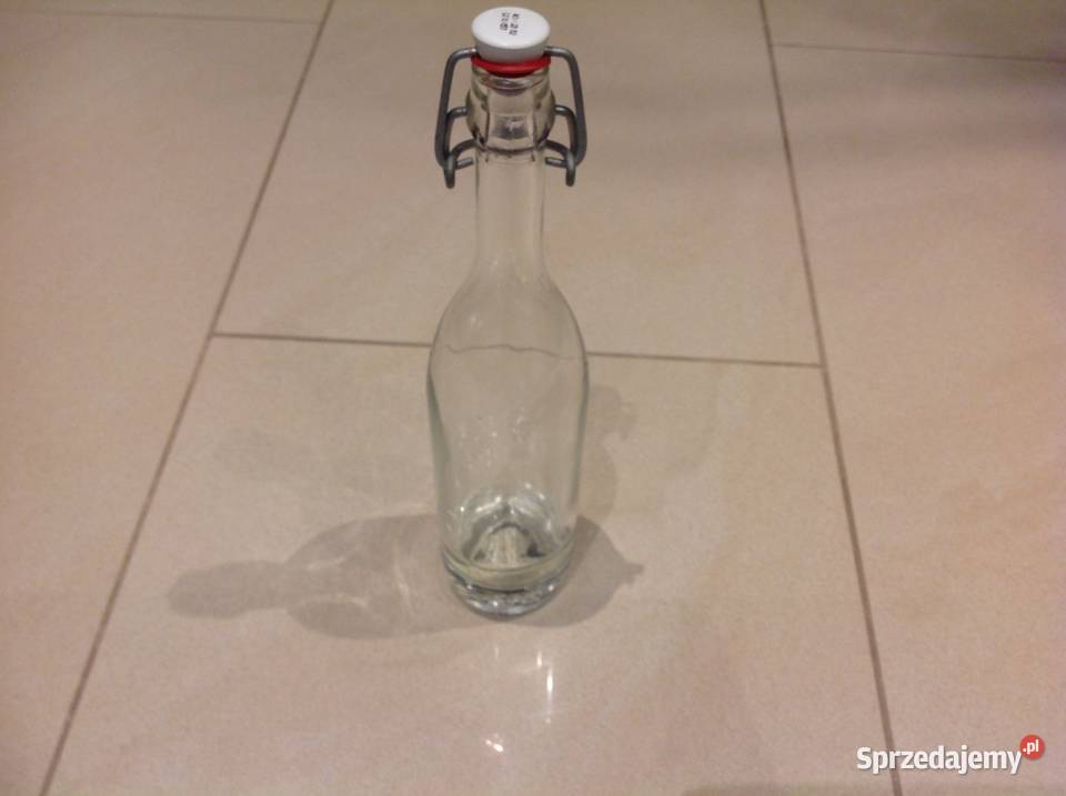 Stara Butelka Szklana KEFLA DEPOSE z Ceramicznym Nowa Sól