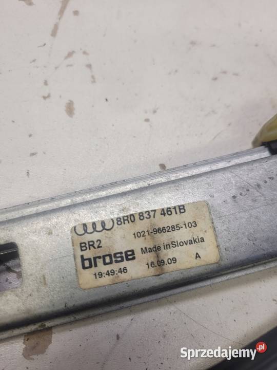 MECHANIZM SZYBY LEWY PRZÓD AUDI Q5 8R0837461B śląskie Przystajń sprzedam