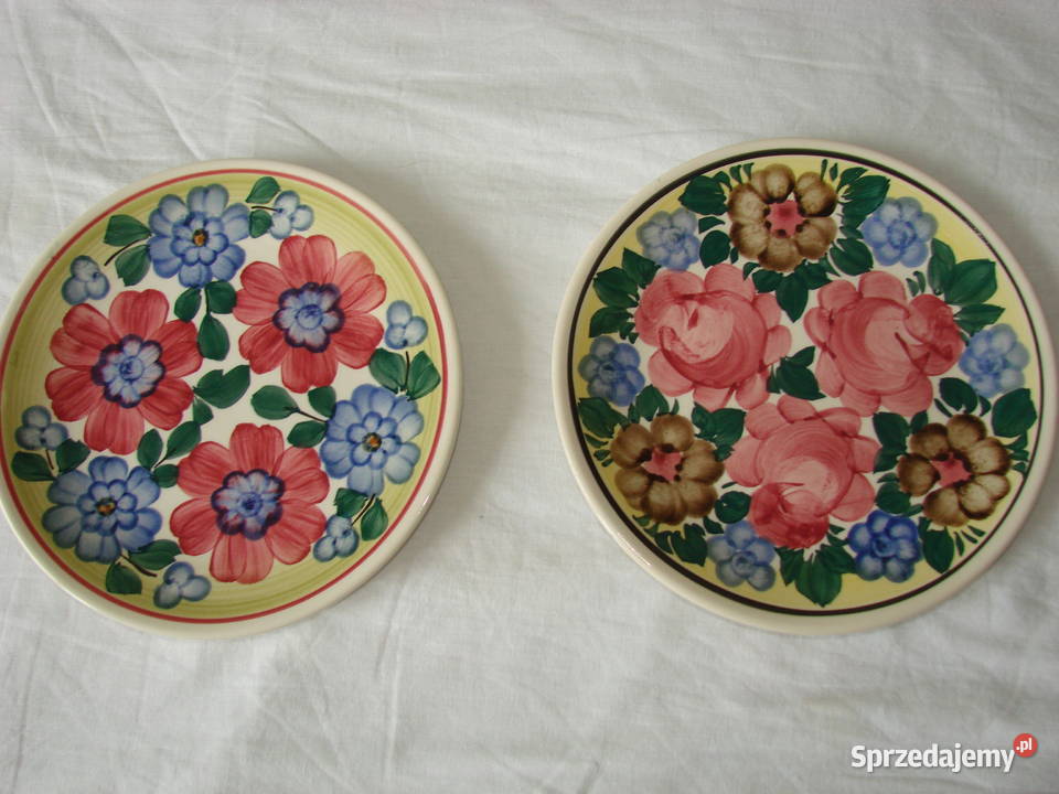 Koło fajansowy talerz dekoracyjny PRL Kolekcje Pruszcz Gdański
