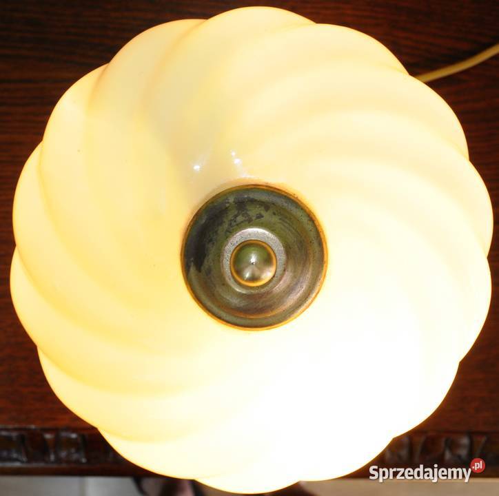 Stara lampka klosz beret w kolorze ecru Wysoka