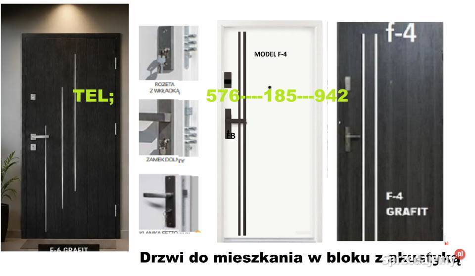 Drzwi zewnętrzne z montażem wejściowe