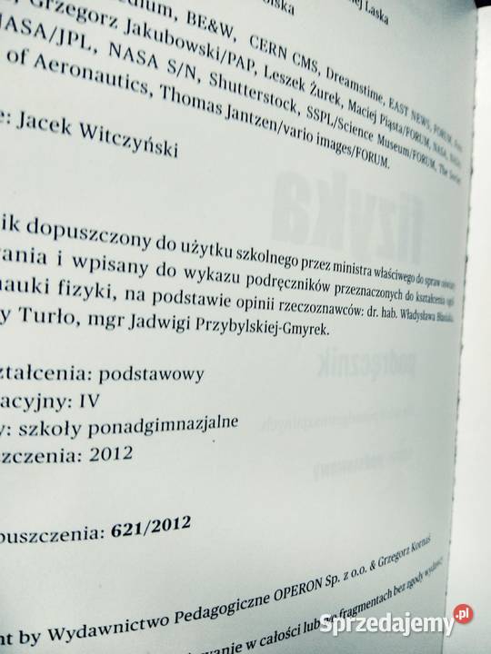 Fizyka zakres podstawowy operon nowy podręcznik sprzedam