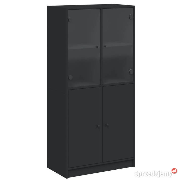 Szafka z drzwiczkami czarna 68x37x142 WM3295865