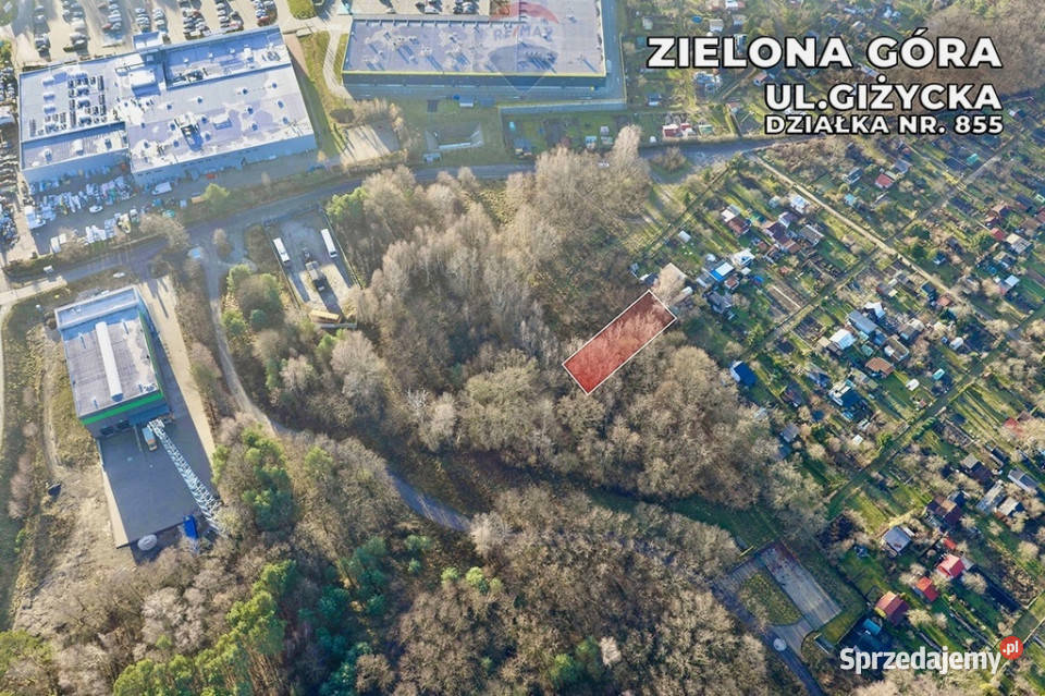 Działka mieszkaniowousługowa 723 m MPZP lubuskie