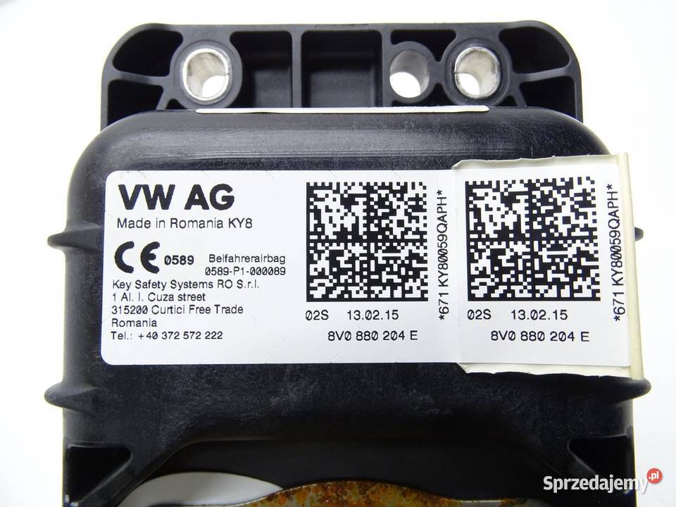 PODUSZKA POWIETRZNA AIRBAG PASAŻERA 8V0880204E