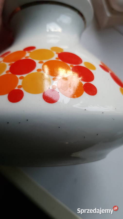 Chodzież wazon z lat 70 Porcelana i szkło Myszków
