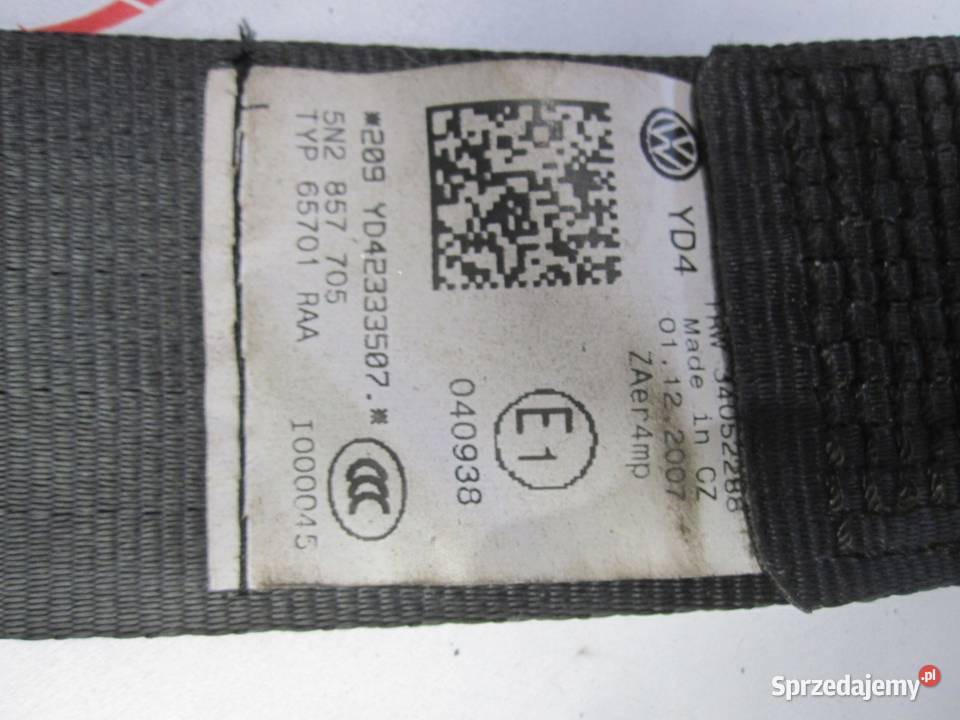 VOLKSWAGEN TIGUAN 5N 08r pas bezpieczeństwa lewy świętokrzyskie Kielce