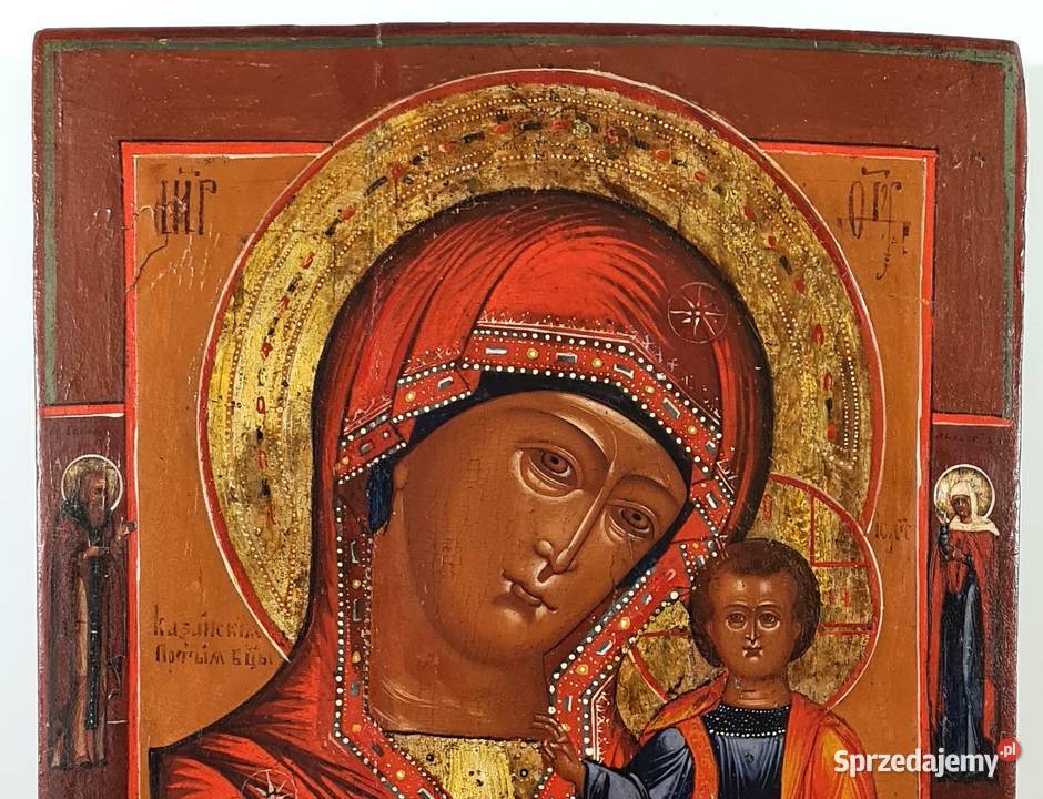 Ikona Matka Boża Kazańska XIX wiek 0030 Warszawa sprzedam