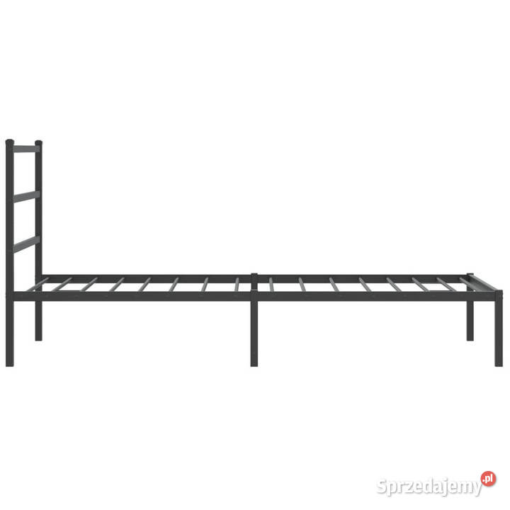 Łóżko Metalowe Czarne Rama Łóżka Ze Stelażem 105cm Ramy i stelaże