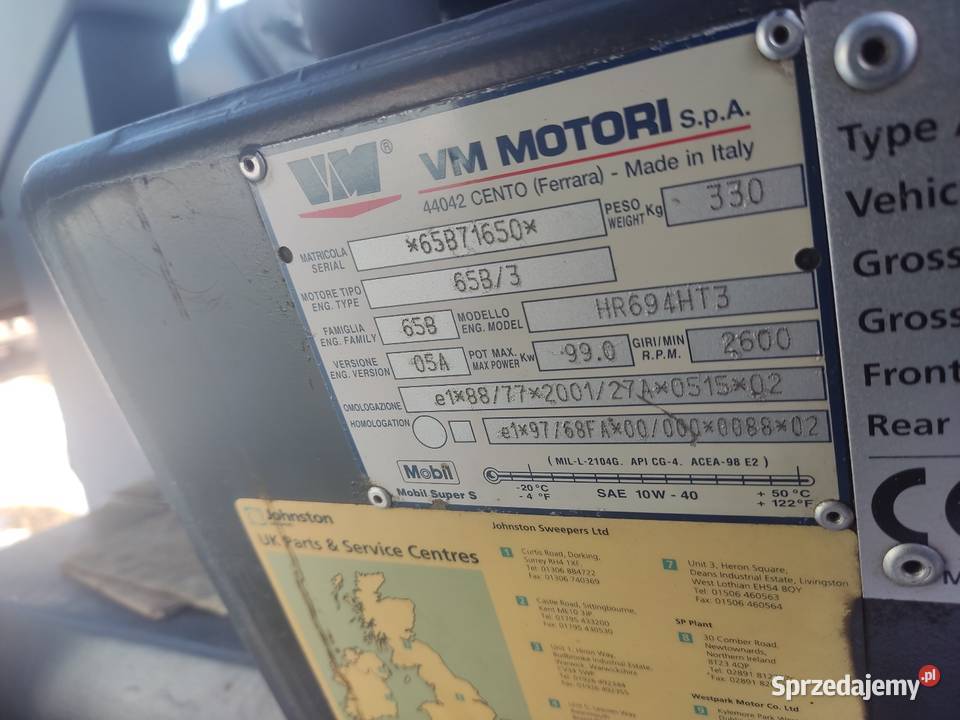 Zamiatarka Johenston sprzedam zamienię podlaskie Białystok