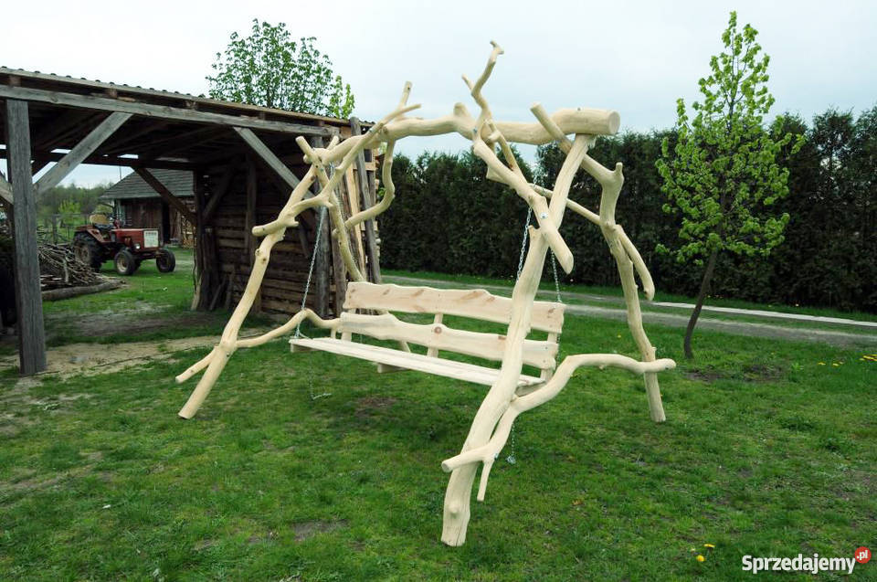 Huśtawka ogrodowa z dębu Meble ogrodowe śląskie Mysłowice