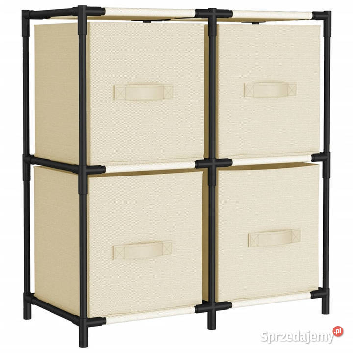 Szafka z 4 koszami z tkaniny kremowa 63x30x71 Warszawa
