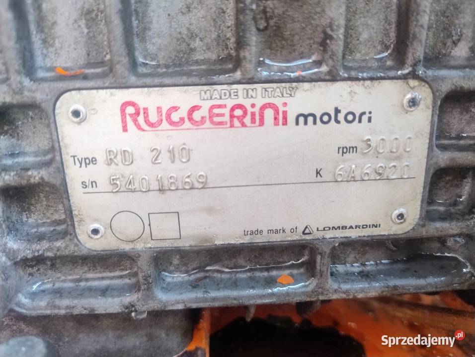 Silnik ruggerini Lombardini RD 210 20 traktorek Turośń Kościelna