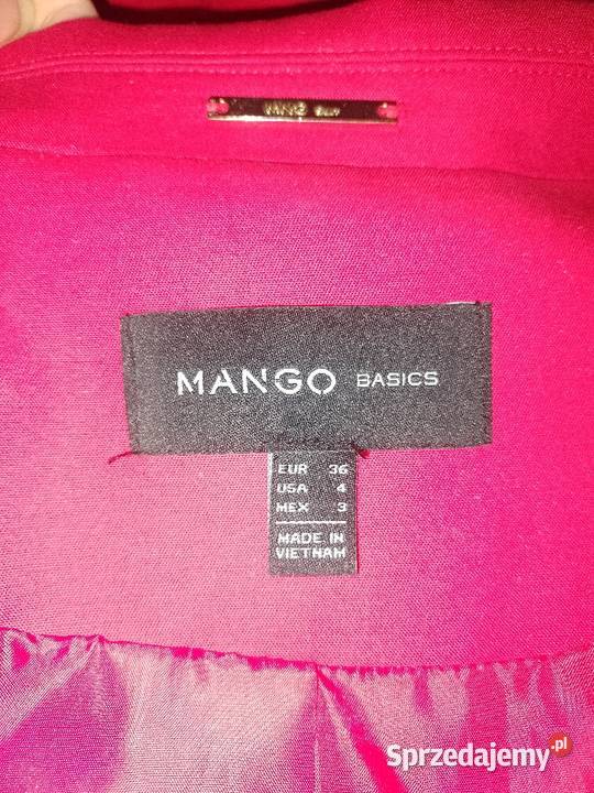 36S MANGO Czerwona marynarka biznesowa żakiet Mango