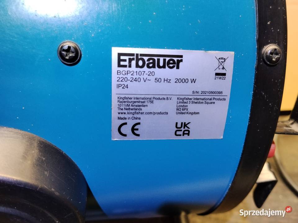 Nagrzewnica elektryczna Erbauer 2000W Zabrze