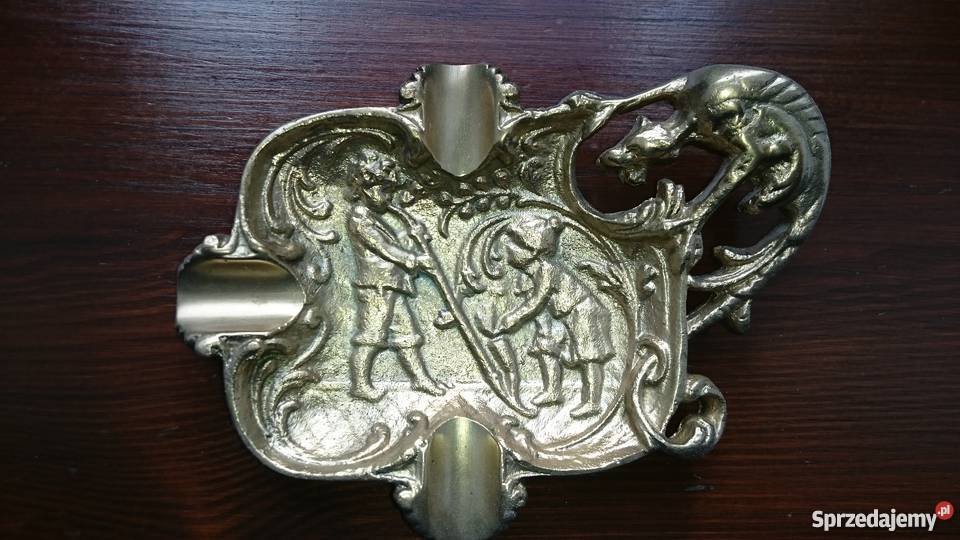 Stara mosiężna patera popielniczka Kraków