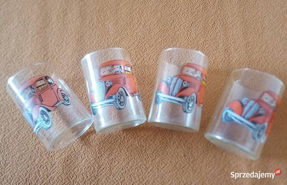 Kieliszki do wódki z nadrukiem auta SimcaSztuk 4 łódzkie Łódź